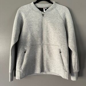 Peach Full Zip Heather Grey‎ Jacket